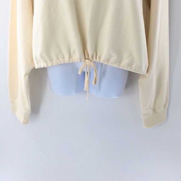 Tokidoki Women Sweatshirt Tokimeki Unicorno Cropped Drawstring Ivory Sz 3XL - Picture 5 of 11